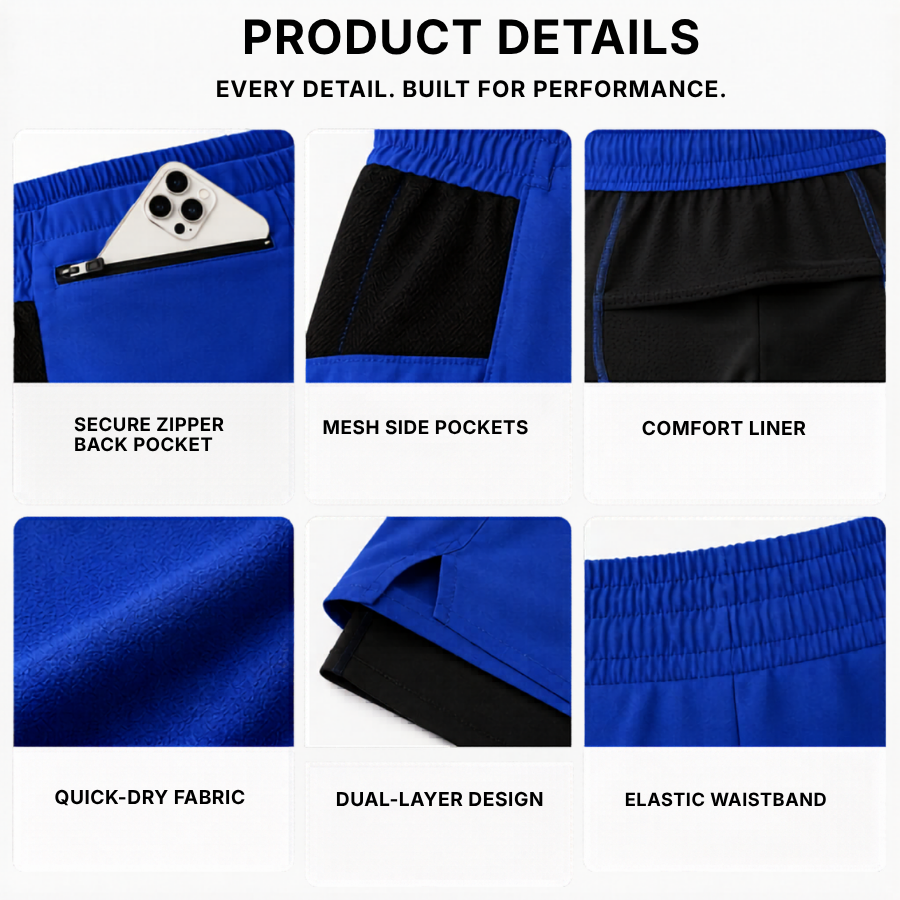 RUNNR FlowSprint 2-in-1 Running Shorts