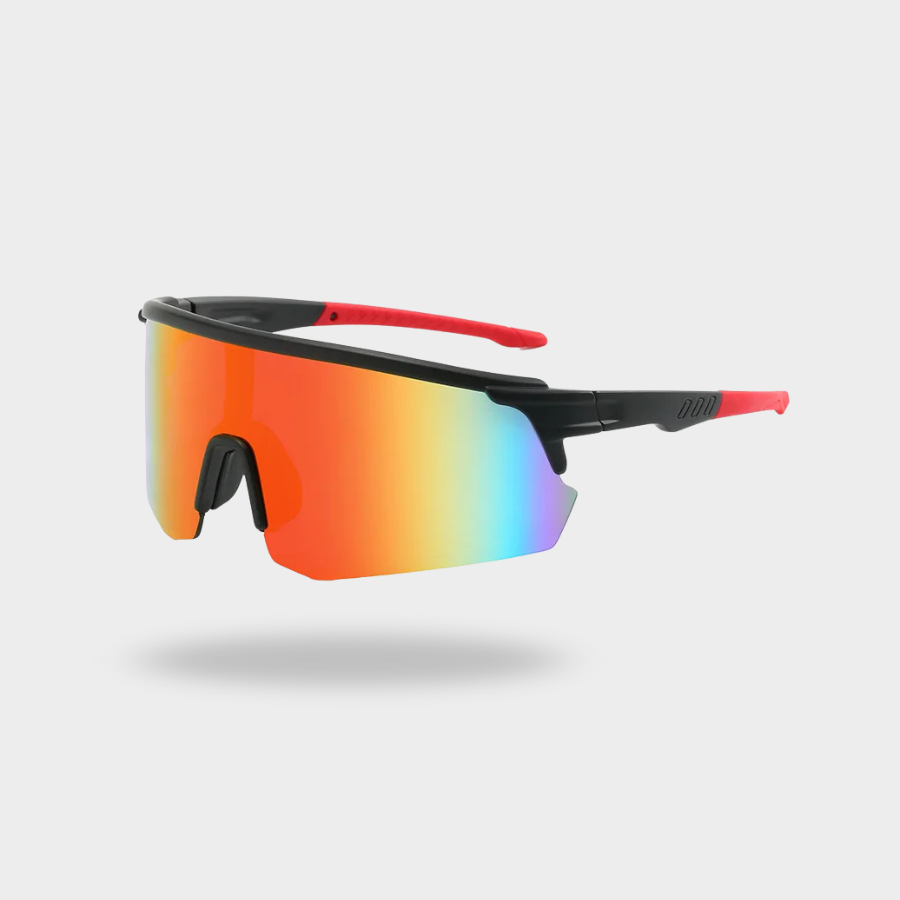 RUNNR Sports Sunglasses — UV400 Protection · Anti-Fog · Mirrored Wraparound Lens