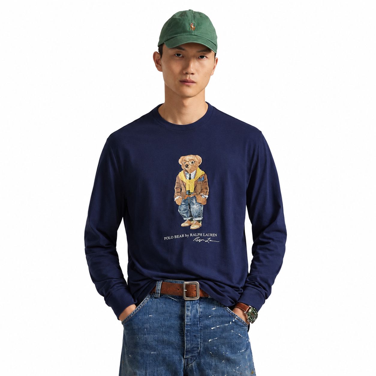 RL Polo Bear Jersey T-Shirt Classic Fit Long-Sleeve