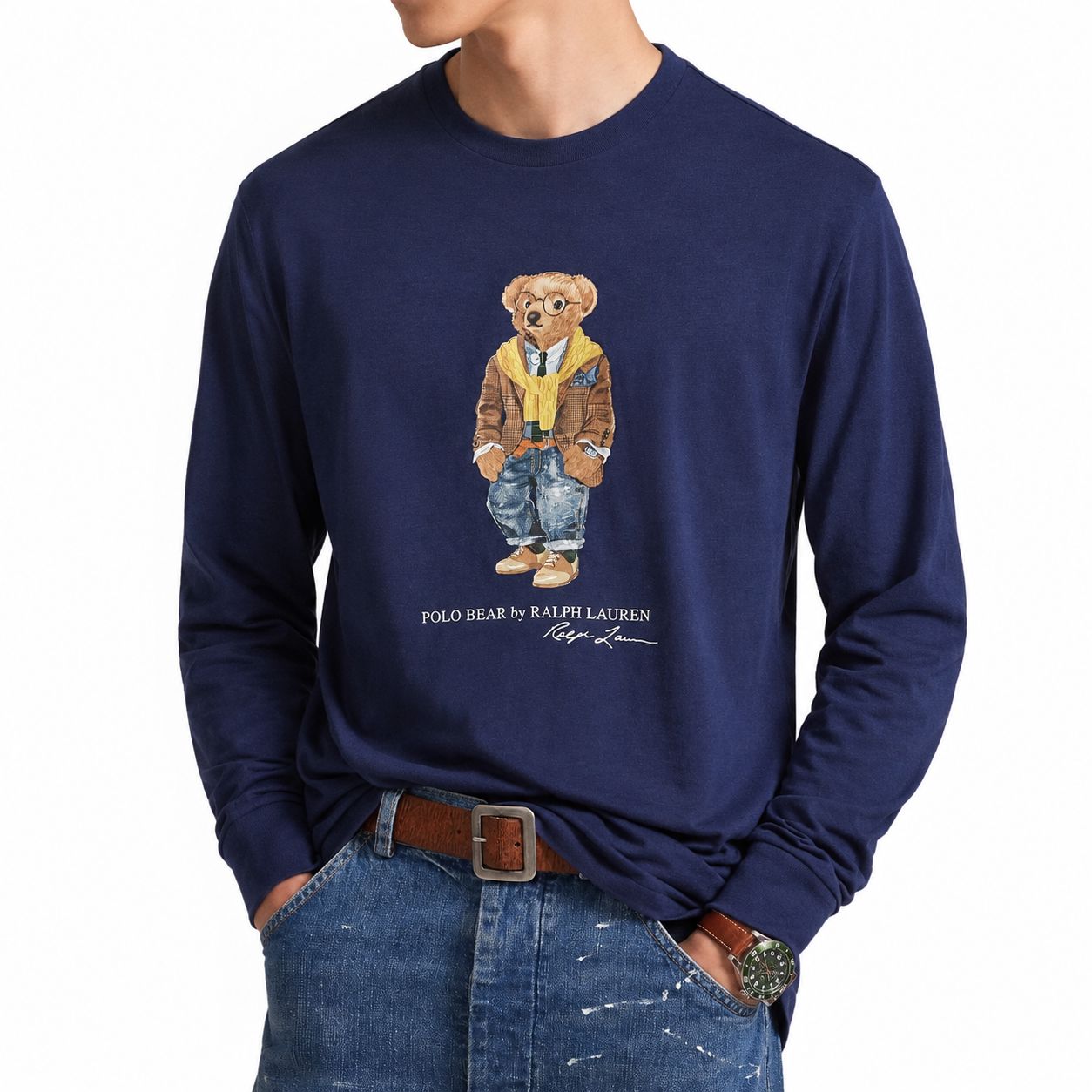 RL Polo Bear Jersey T-Shirt Classic Fit Long-Sleeve