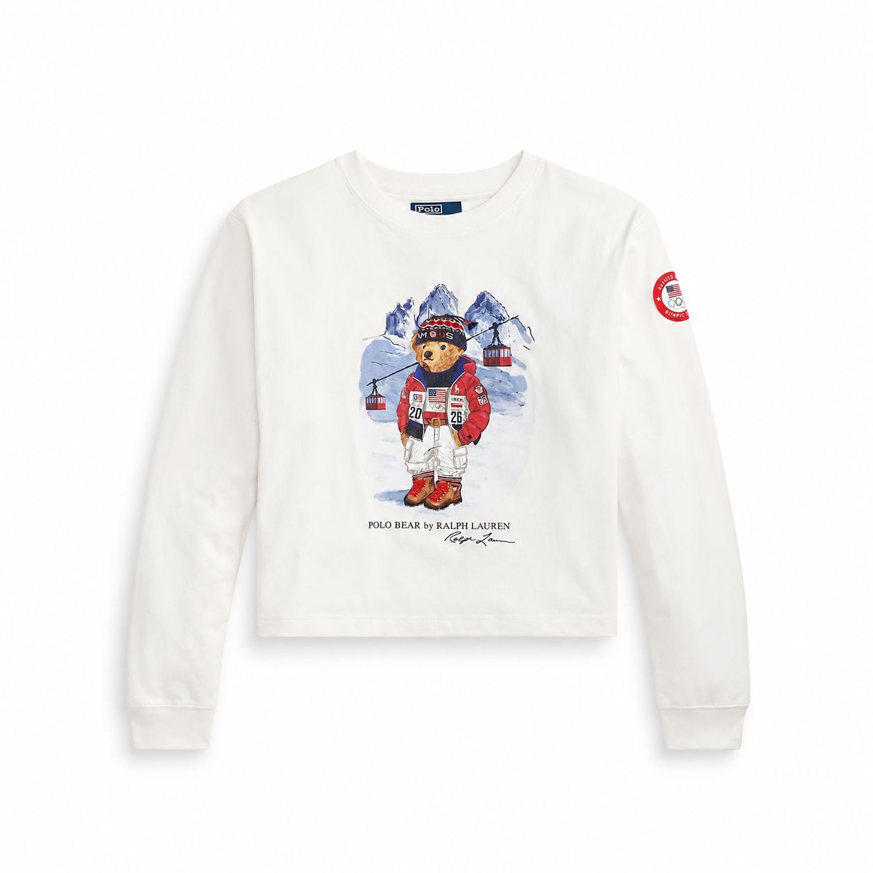 RL Team USA Polo Bear Long-Sleeve T-Shirt
