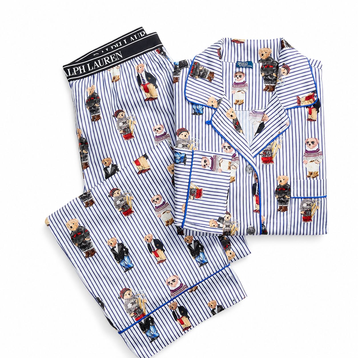RL Polo Bear Cotton-Sateen Pyjama Set
