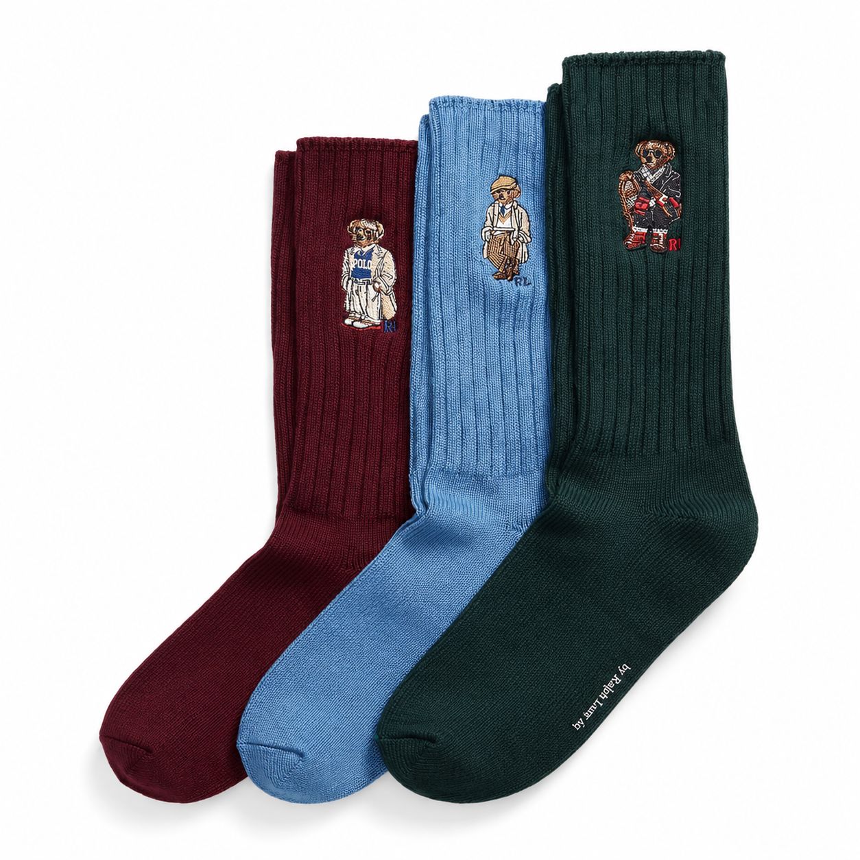 RL Polo Bear Crew Socks 3-Pack Gift Set