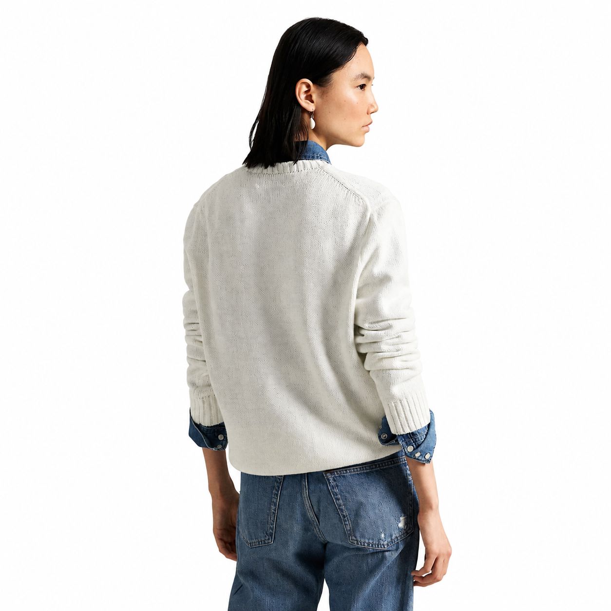 RL Polo Bear Sweater in Cotton-Linen