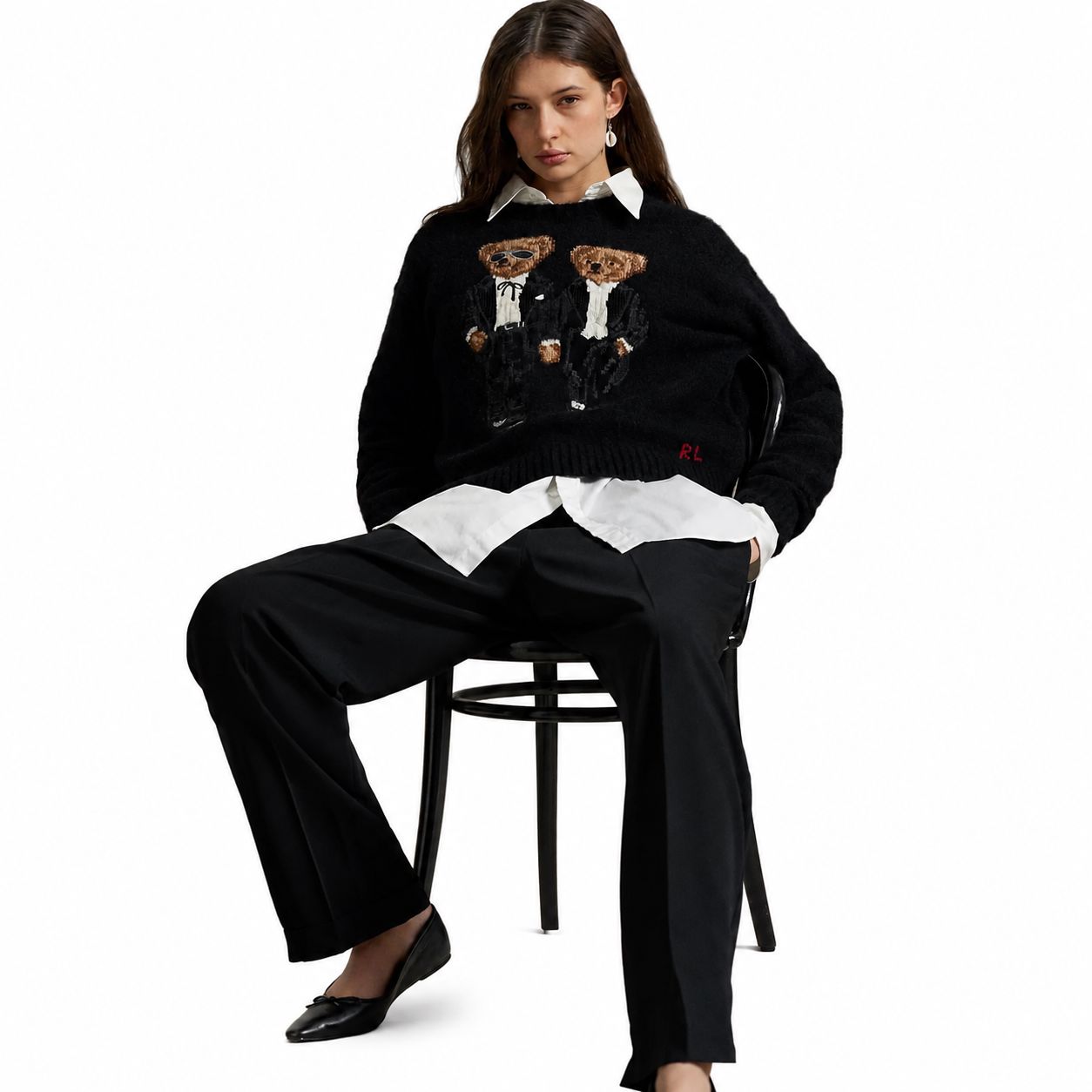 RL the Ralph & Ricky Tuxedo Bear Sweater