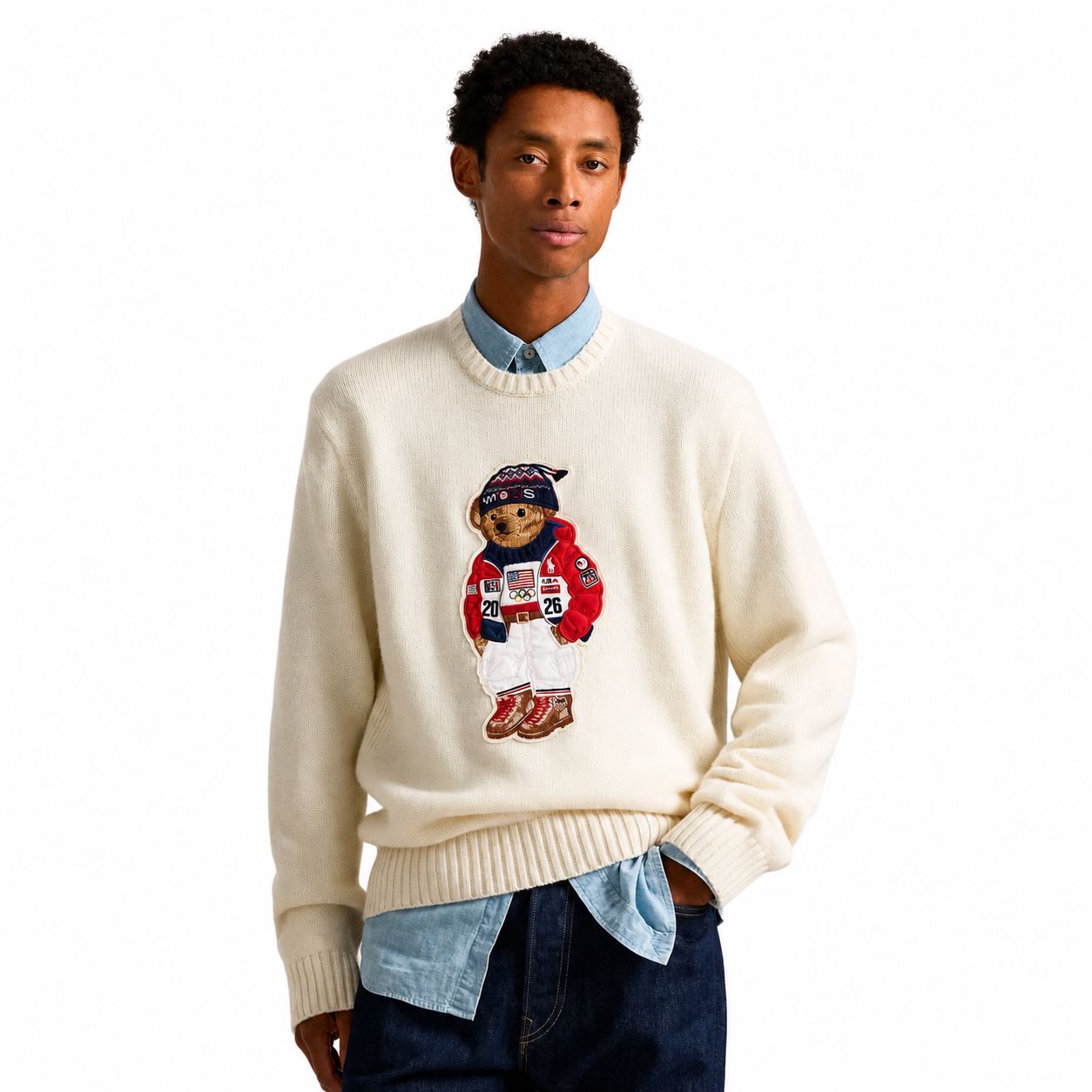 RL Team USA Polo Bear Sweater