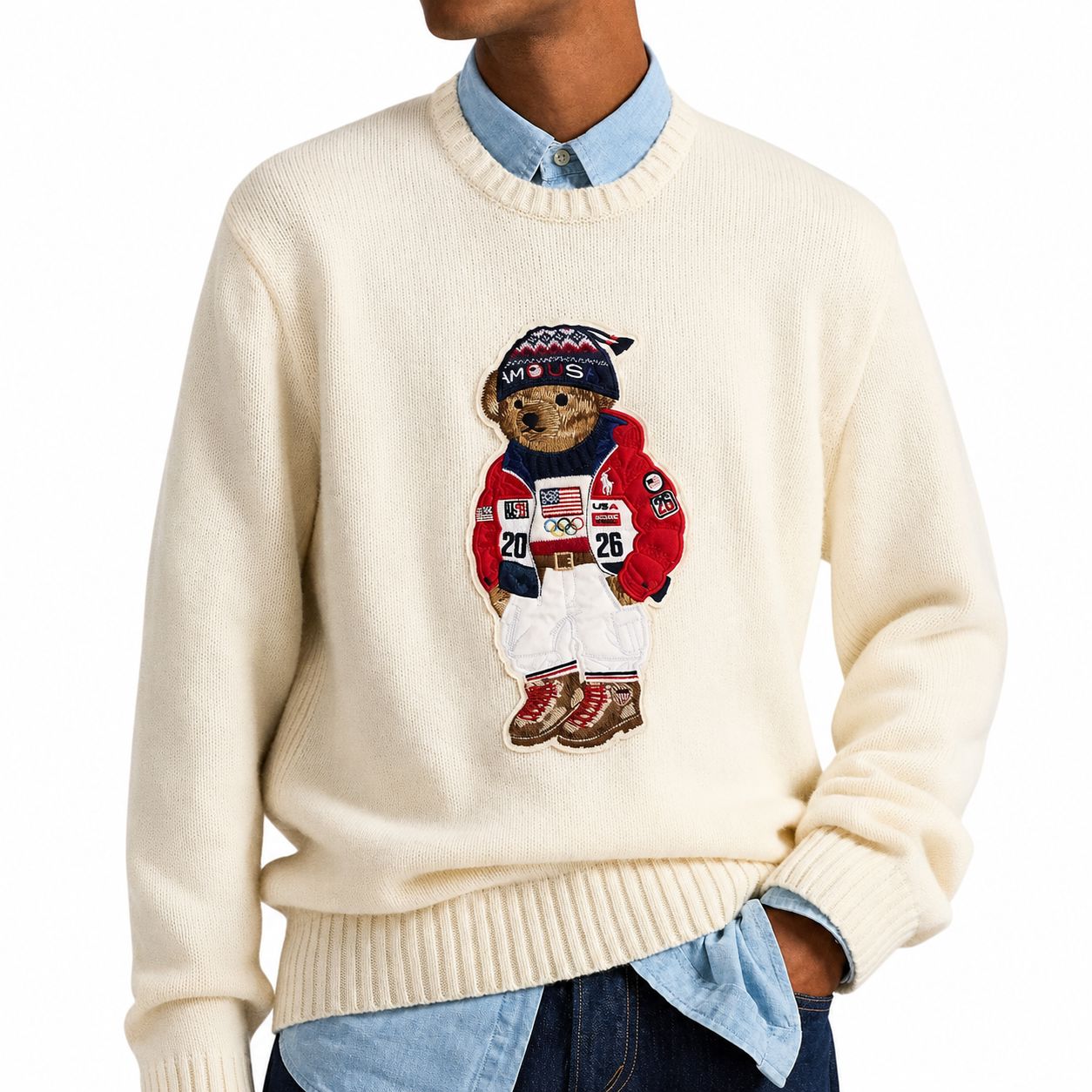 RL Team USA Polo Bear Sweater
