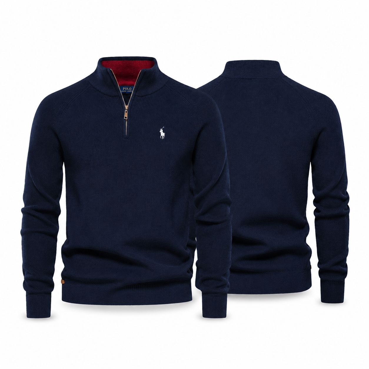 RL Ribbed Zip-Sweater Premium
