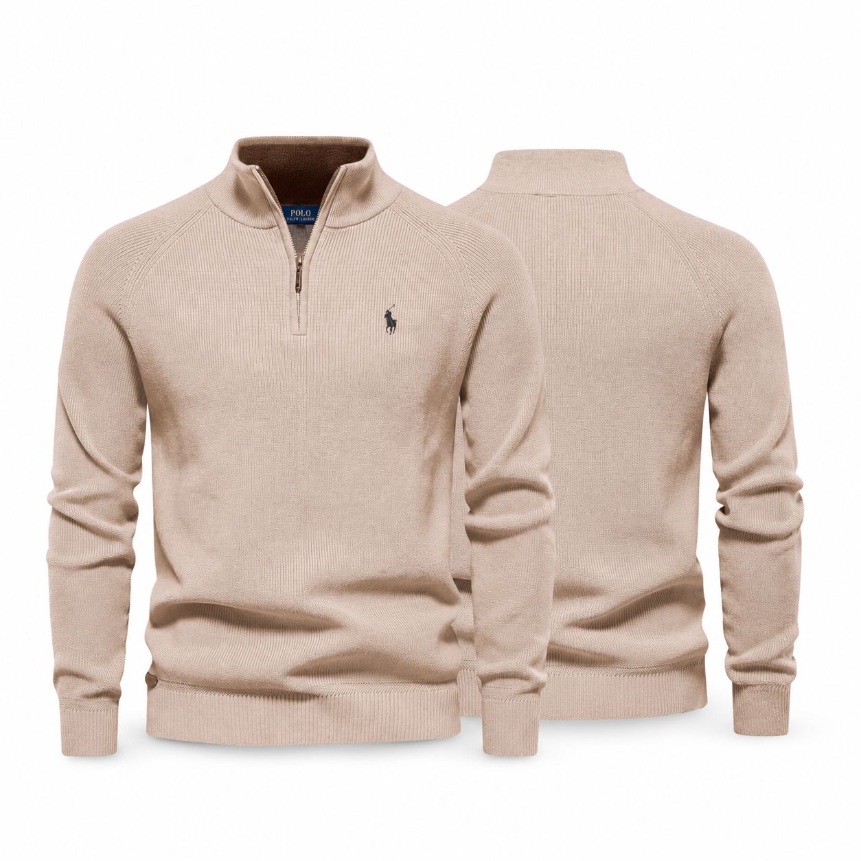 RL Ribbed Zip-Sweater Premium