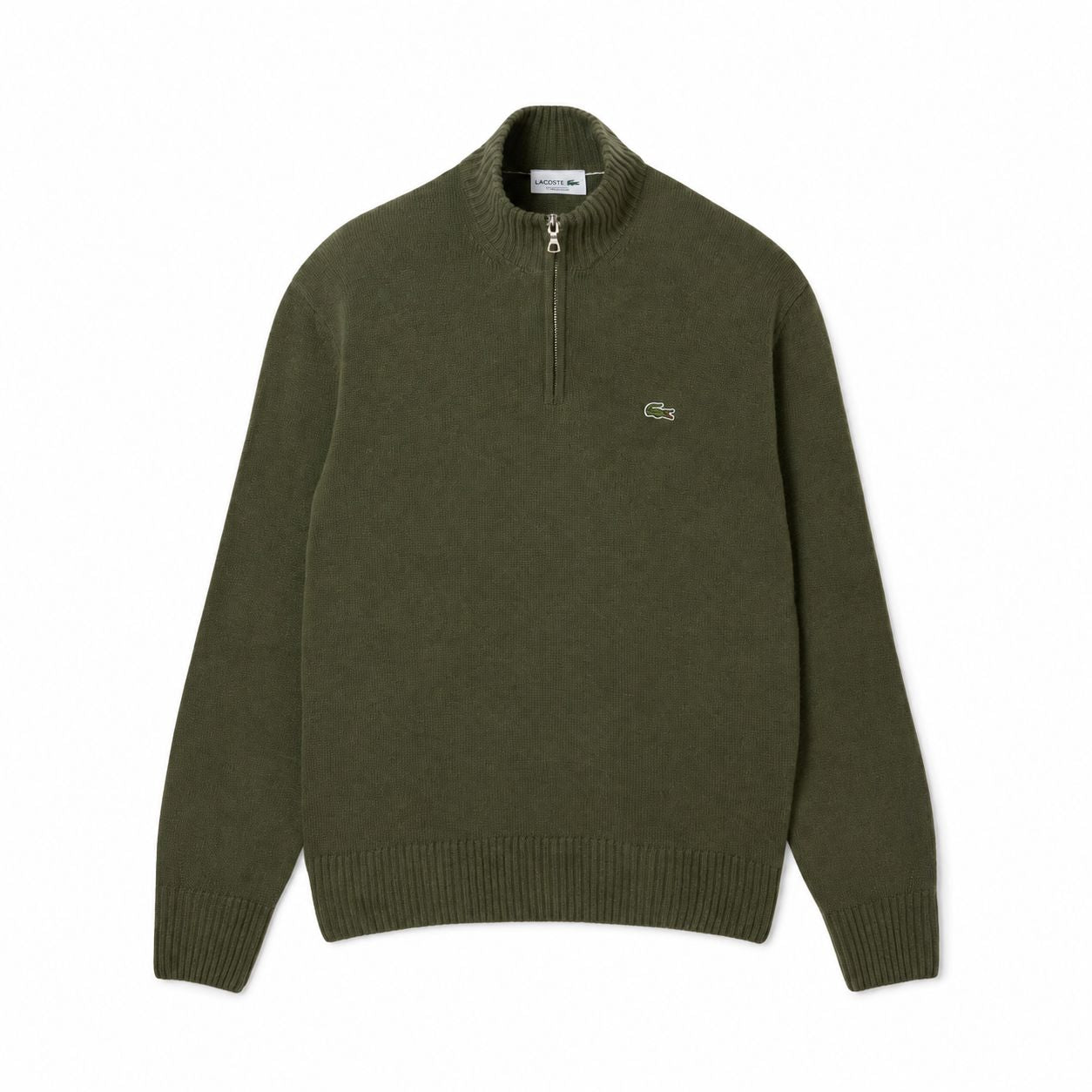 LC Men's Sweater with Zip and High Collar in Combed Wool