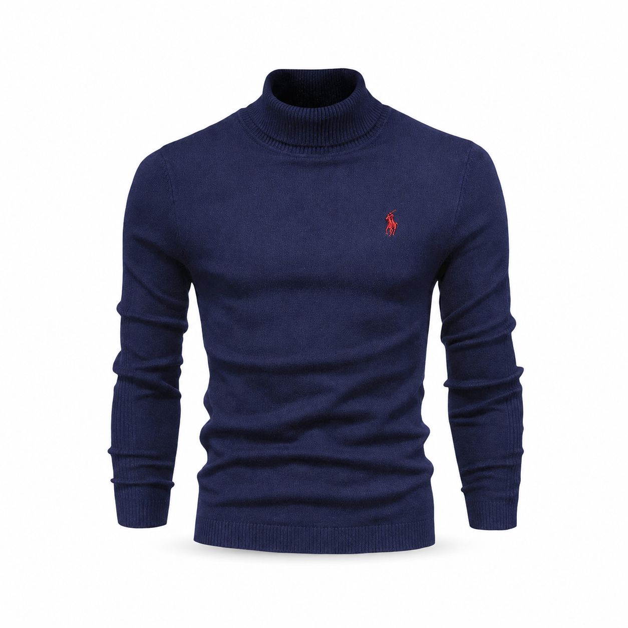 RL Turtleneck Cable Knit Wool Sweater