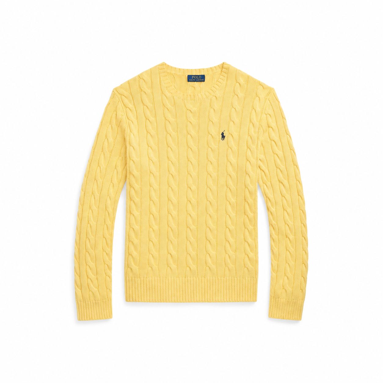 RL Cotton-Sweater with Cable Knit