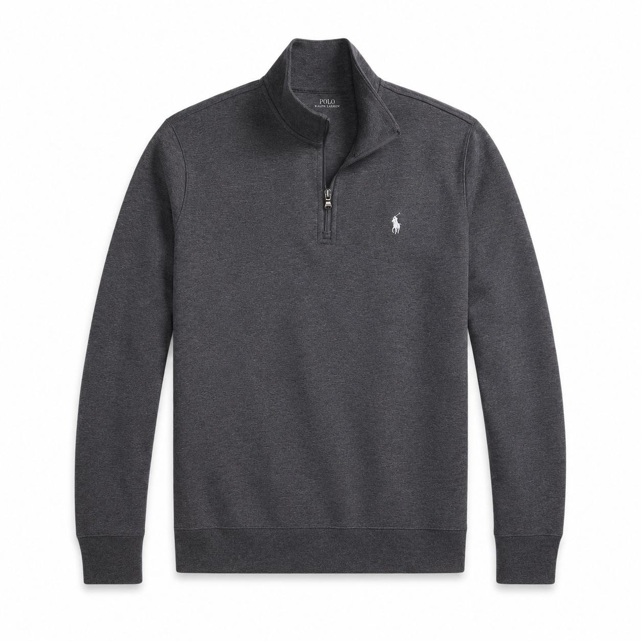 RL Double Knit Stand-Up Collar Sweater with Zip
