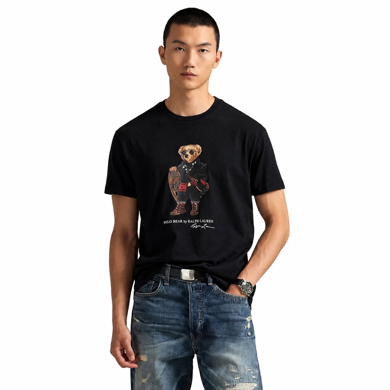 RL Classic Fit Polo Bear Jersey T-Shirt Black