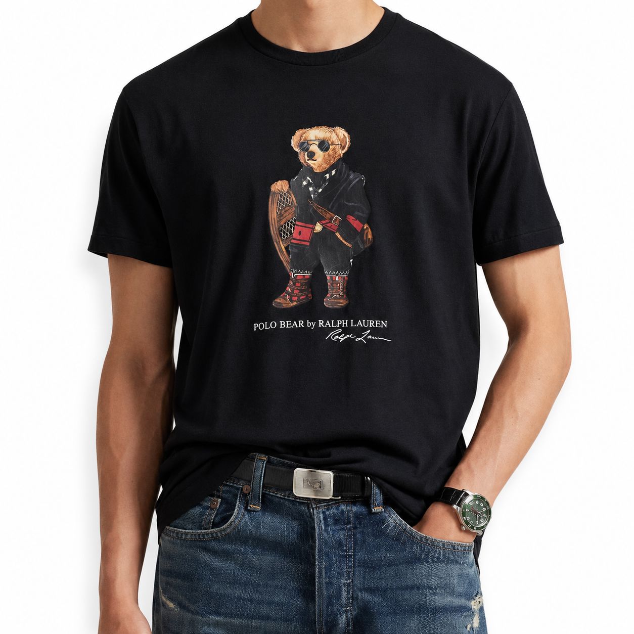 RL Classic Fit Polo Bear Jersey T-Shirt Black