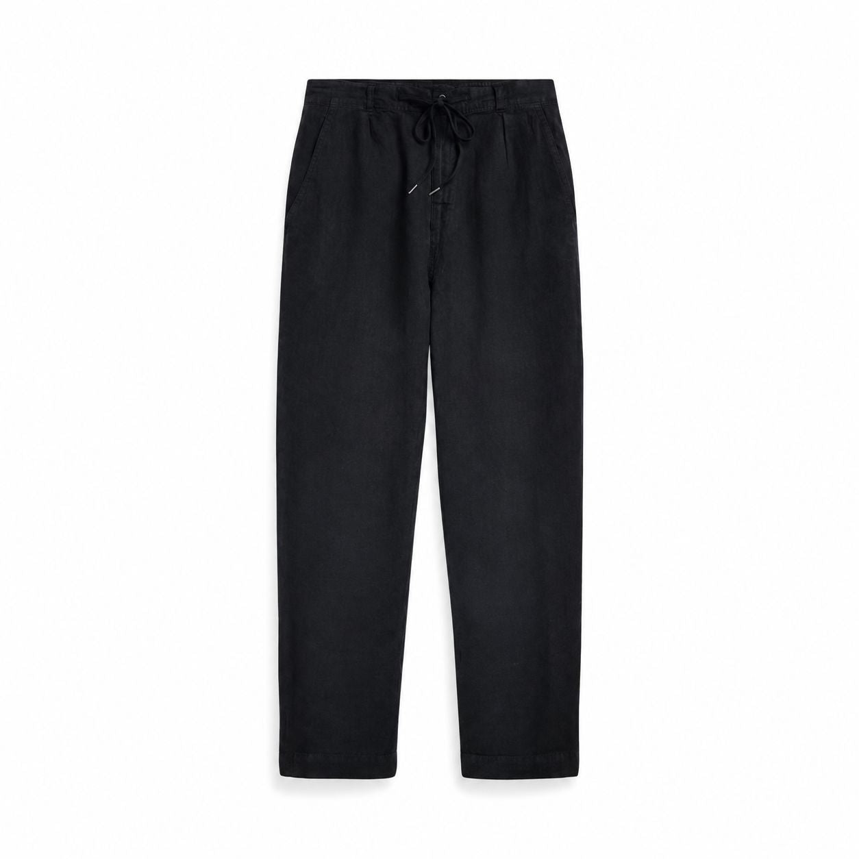 RL Lateef Relaxed Fit Linen Trousers with Falten