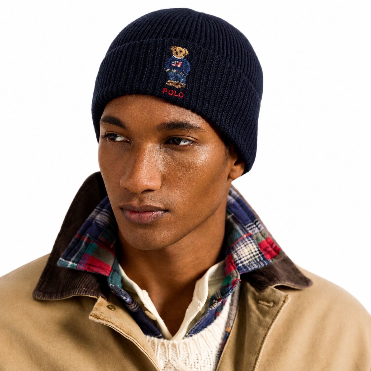 RL Polo Bear Ribbed Beanie