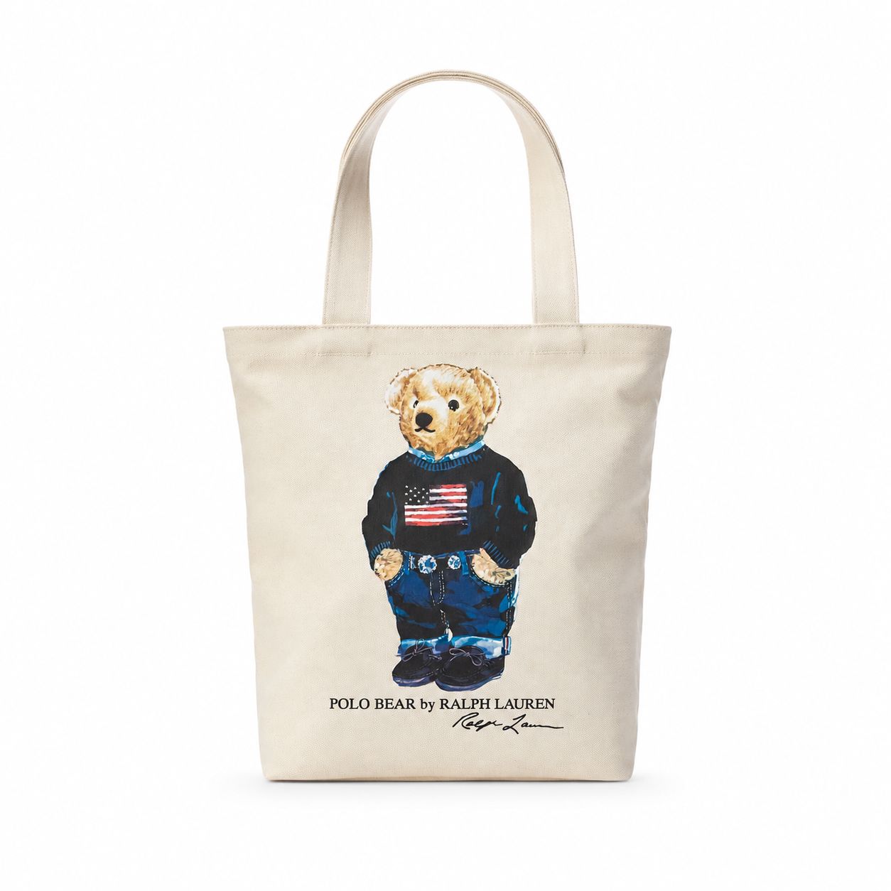 RL Polo Bear Cotton-Canvas Bag