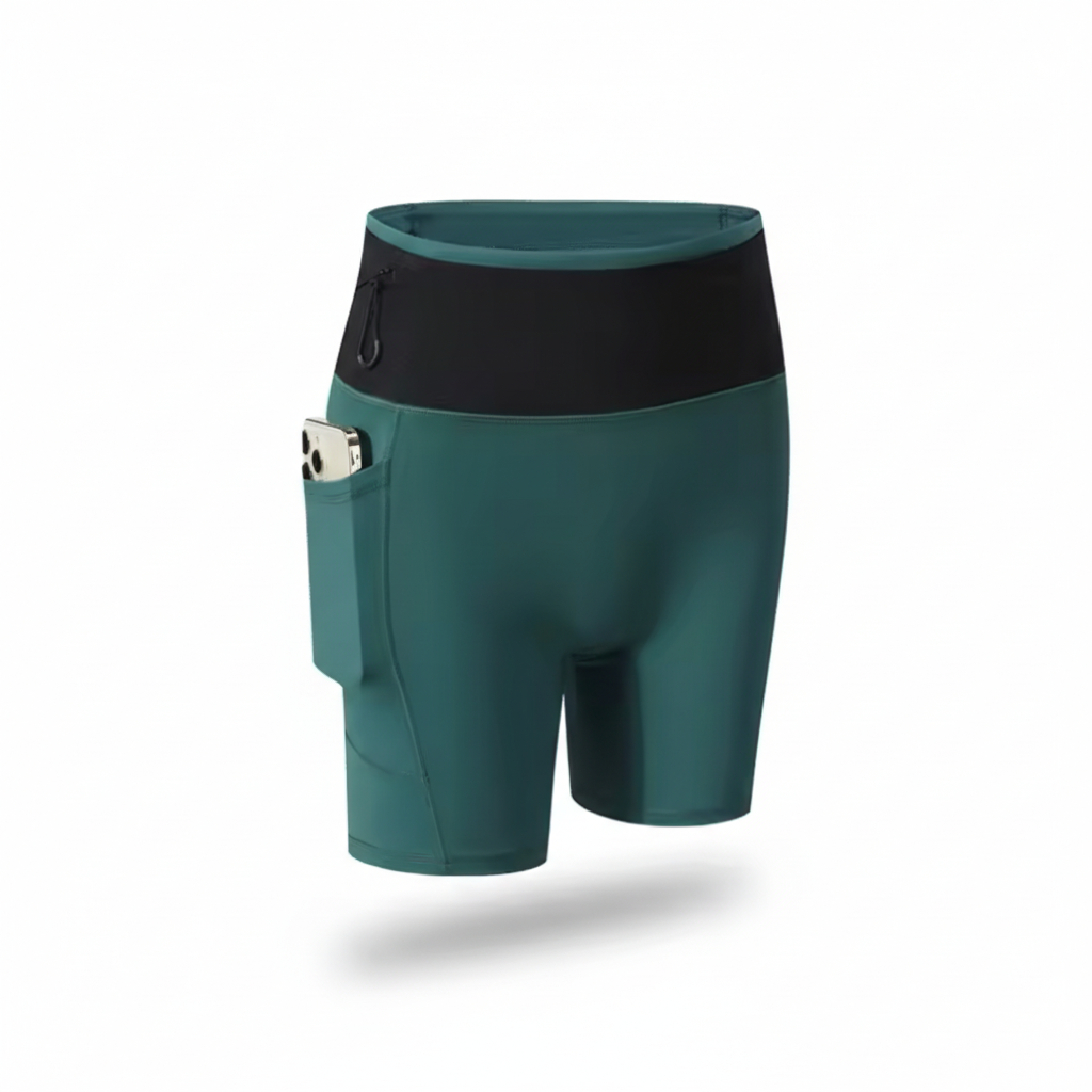 High-Rise Running Tights with Built-In Belt