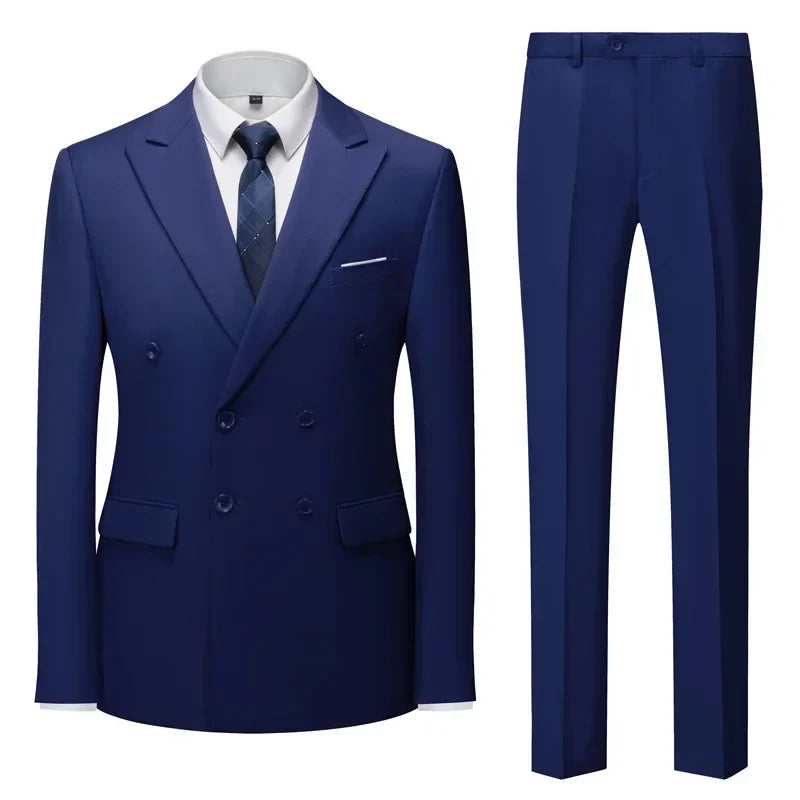 ALEKSEI® Suit Jacket Blazers Coat Pants 2 Peaces Set