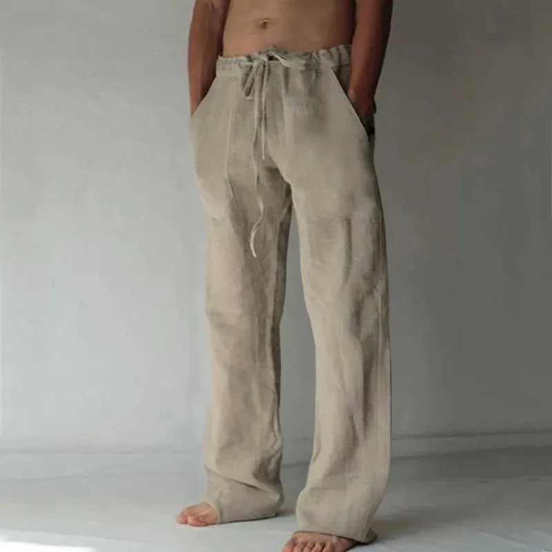 AMALFI® Cotton Linen Casual Trousers