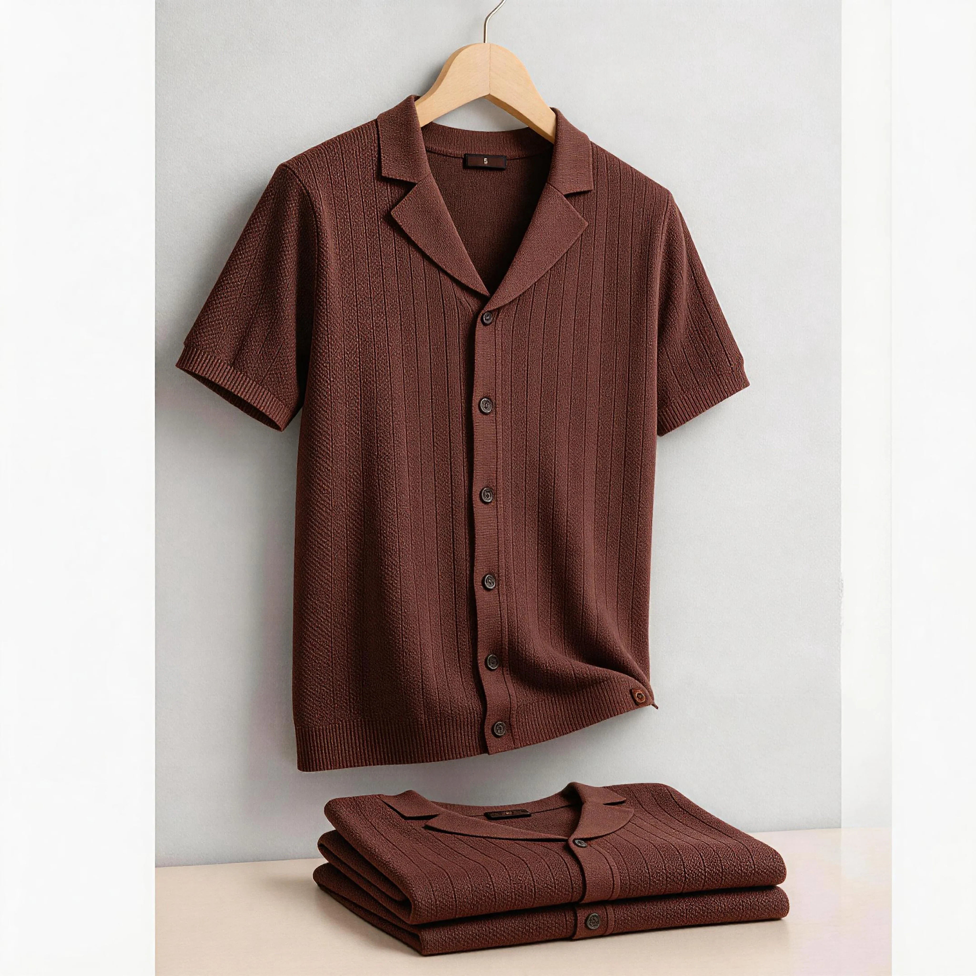 TESSARI® Ice Silk Button Business Polo Shirt