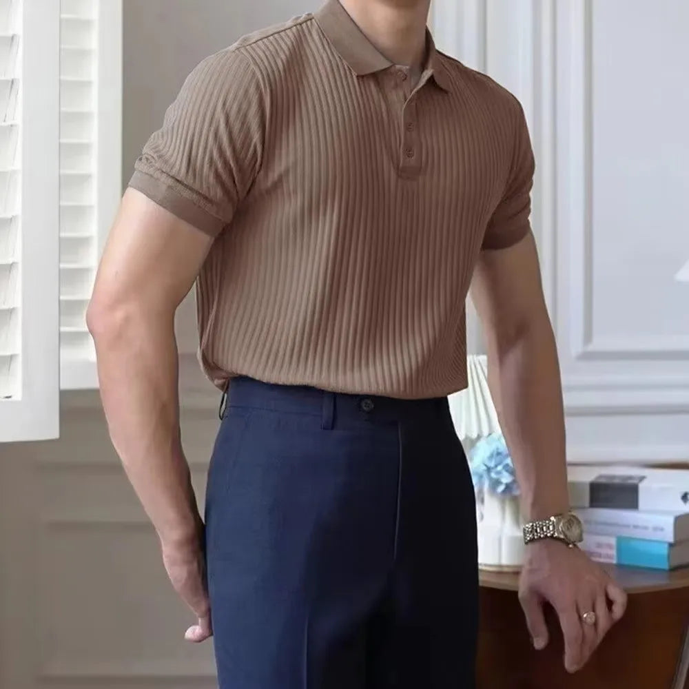 FLORIANI® Slim Fit Stretch Polo Shirt