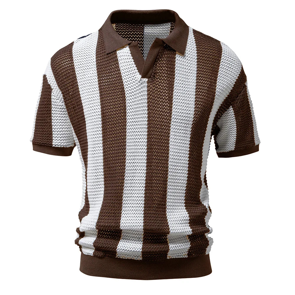KOSTAS® Cotton Hollow Out Polo Shirt