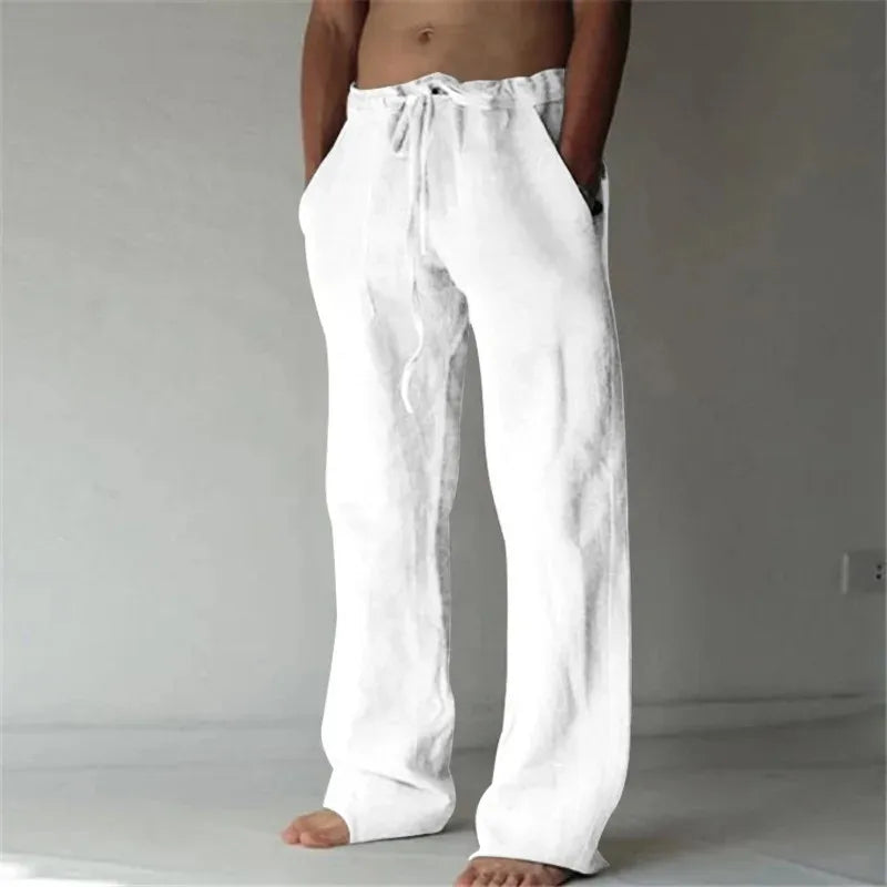 AMALFI® Cotton Linen Casual Trousers