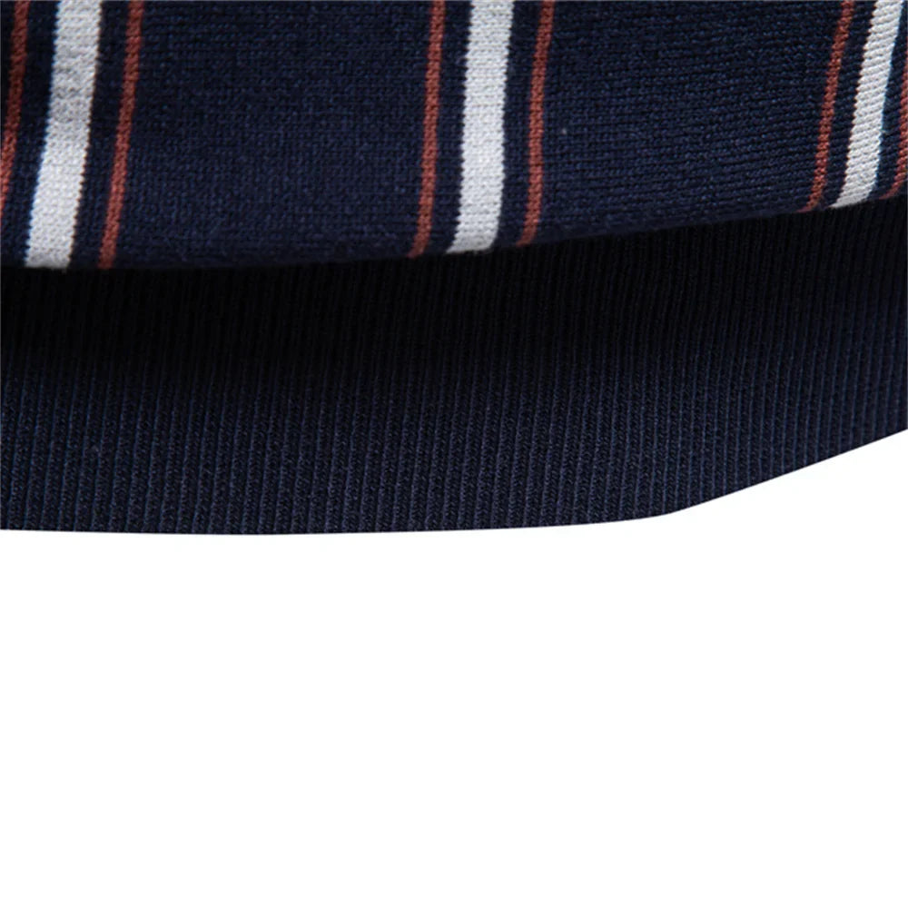 CORSINI® Contrast Stripe Knit Polo Shirt