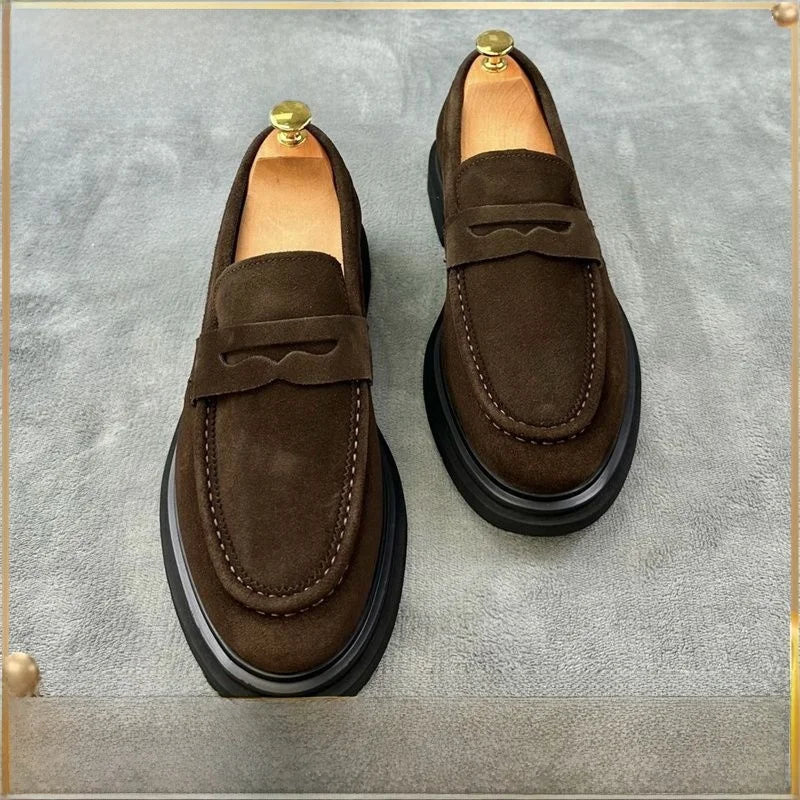 VENETIO® Matte Leather Penny Slip-On Loafer