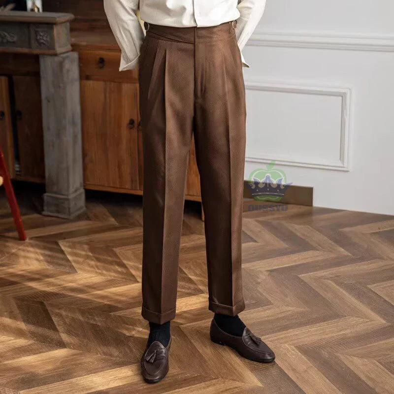 NAPOLI® High Waist Straight Suit Trousers – Italian Naples Edition