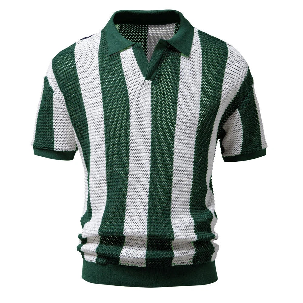 KOSTAS® Cotton Hollow Out Polo Shirt