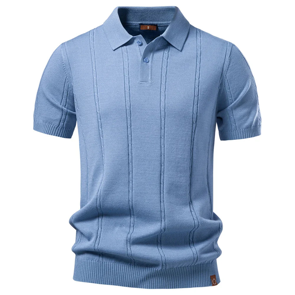 SESTIERE® Cool Silk Knit Golf Polo – Old Money Edition