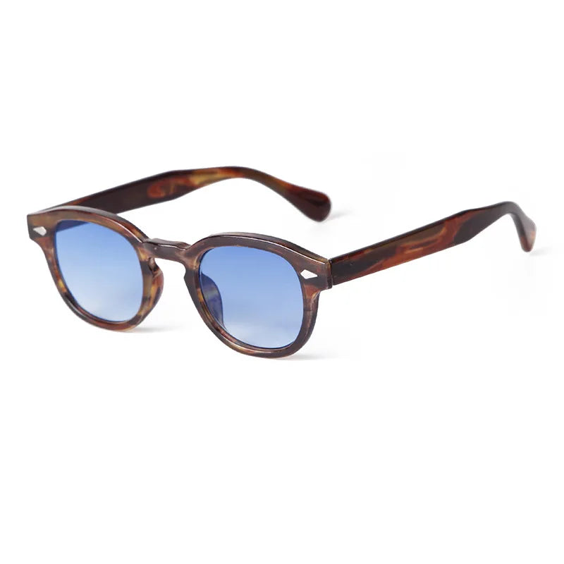 SOLARI® Retro Shell Round Rivet Sunglasses