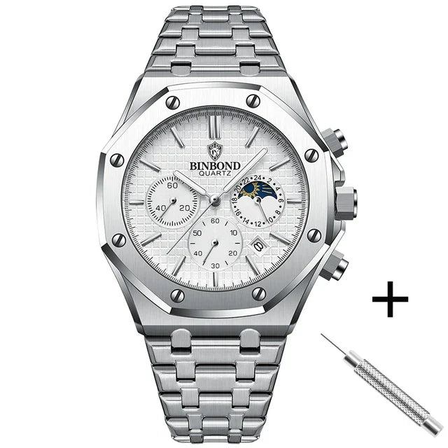 BINBOND® Luxury Luminous Stainless Steel Watch