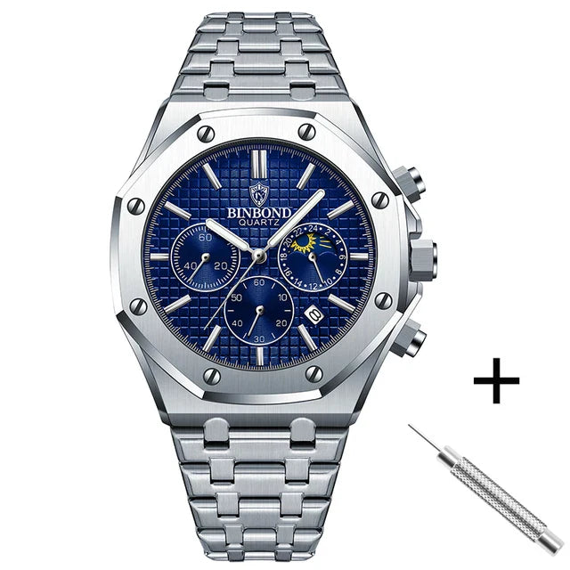 BINBOND® Luxury Luminous Stainless Steel Watch