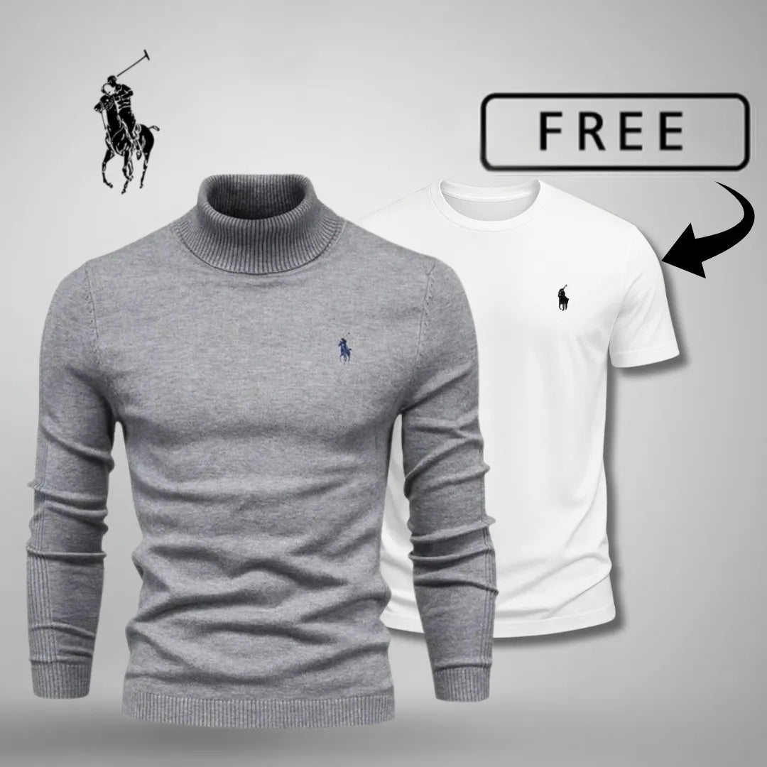 RL Premium Roll Neck Jumper + Free T-Shirt Today