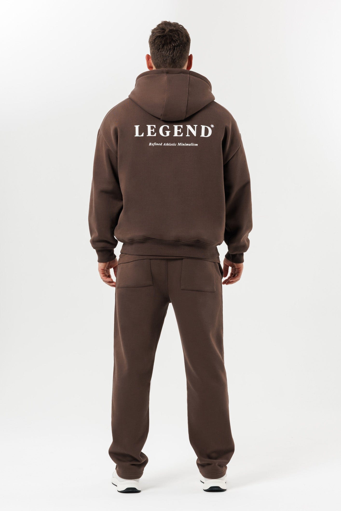 PRINT HOODIE - BROWN