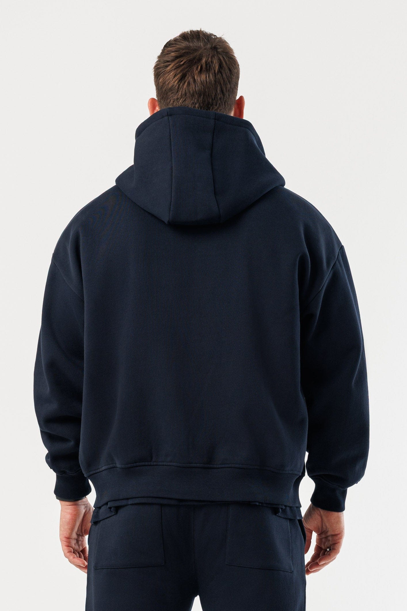 ZIPPED HOODIE - NAVY
