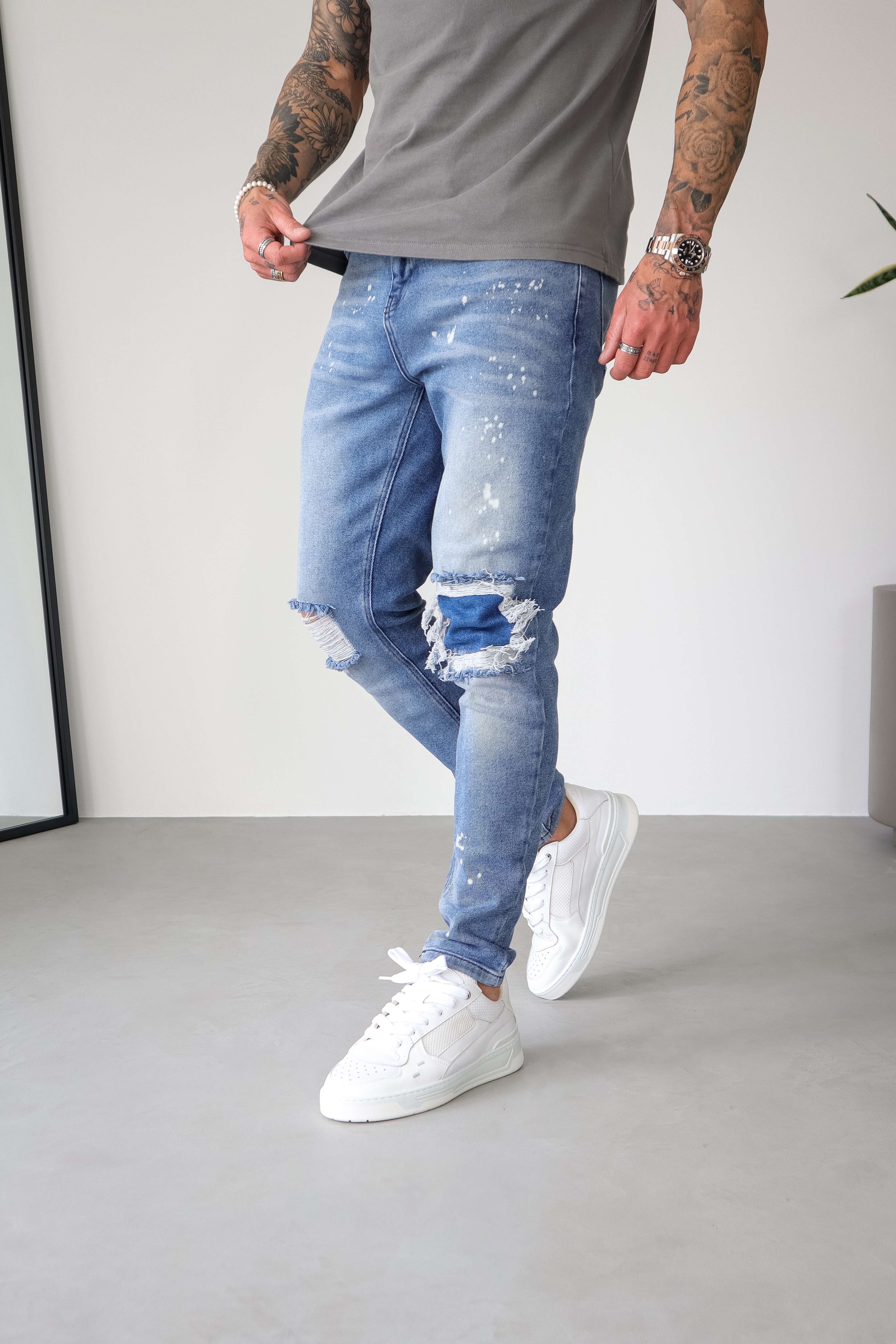 SLIM FIT JEANS 2.0 - PAINT BLUE