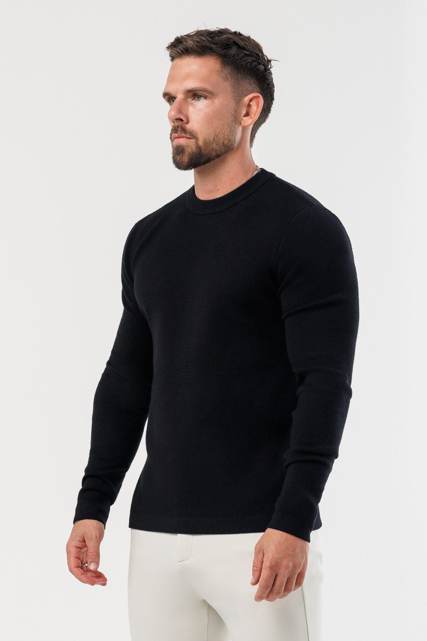 LUXE KNIT SWEATER - BLACK