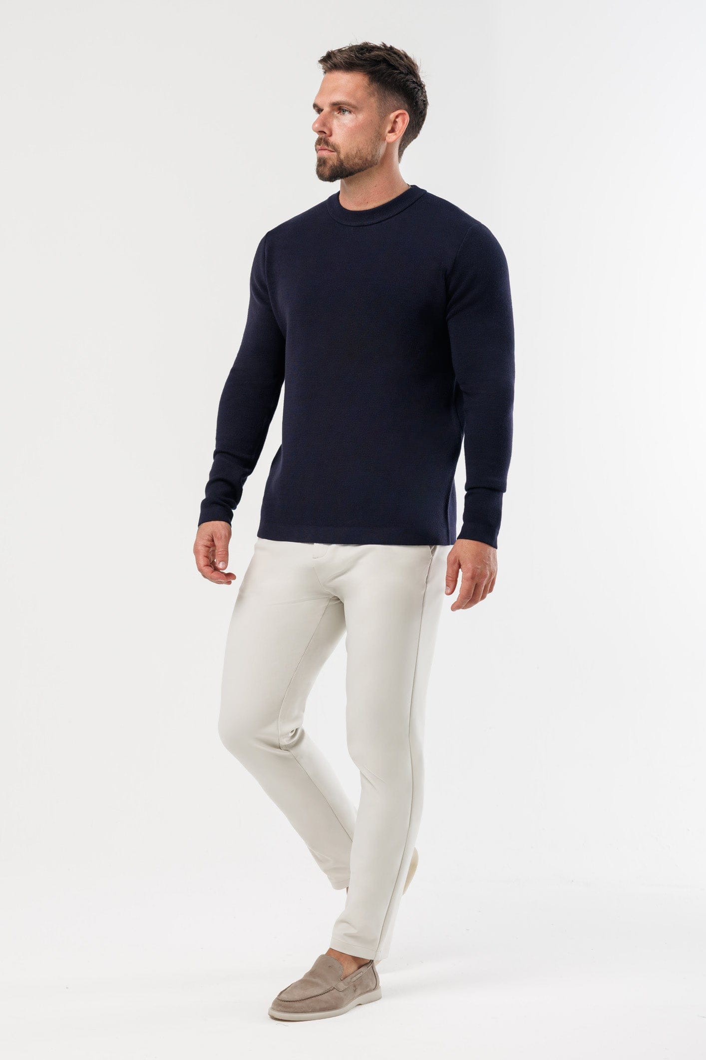 LUXE KNIT SWEATER - NAVY