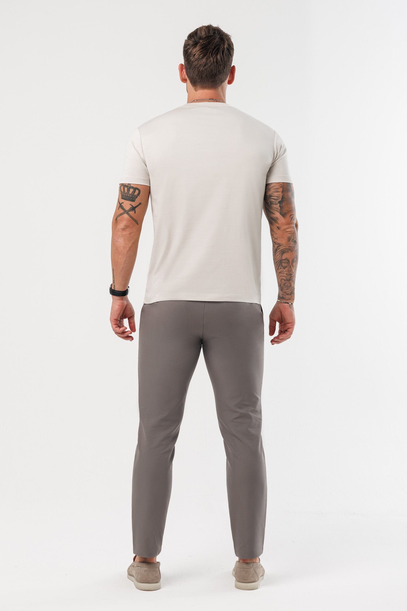 LUXE MERCERISED T-SHIRT - CREME