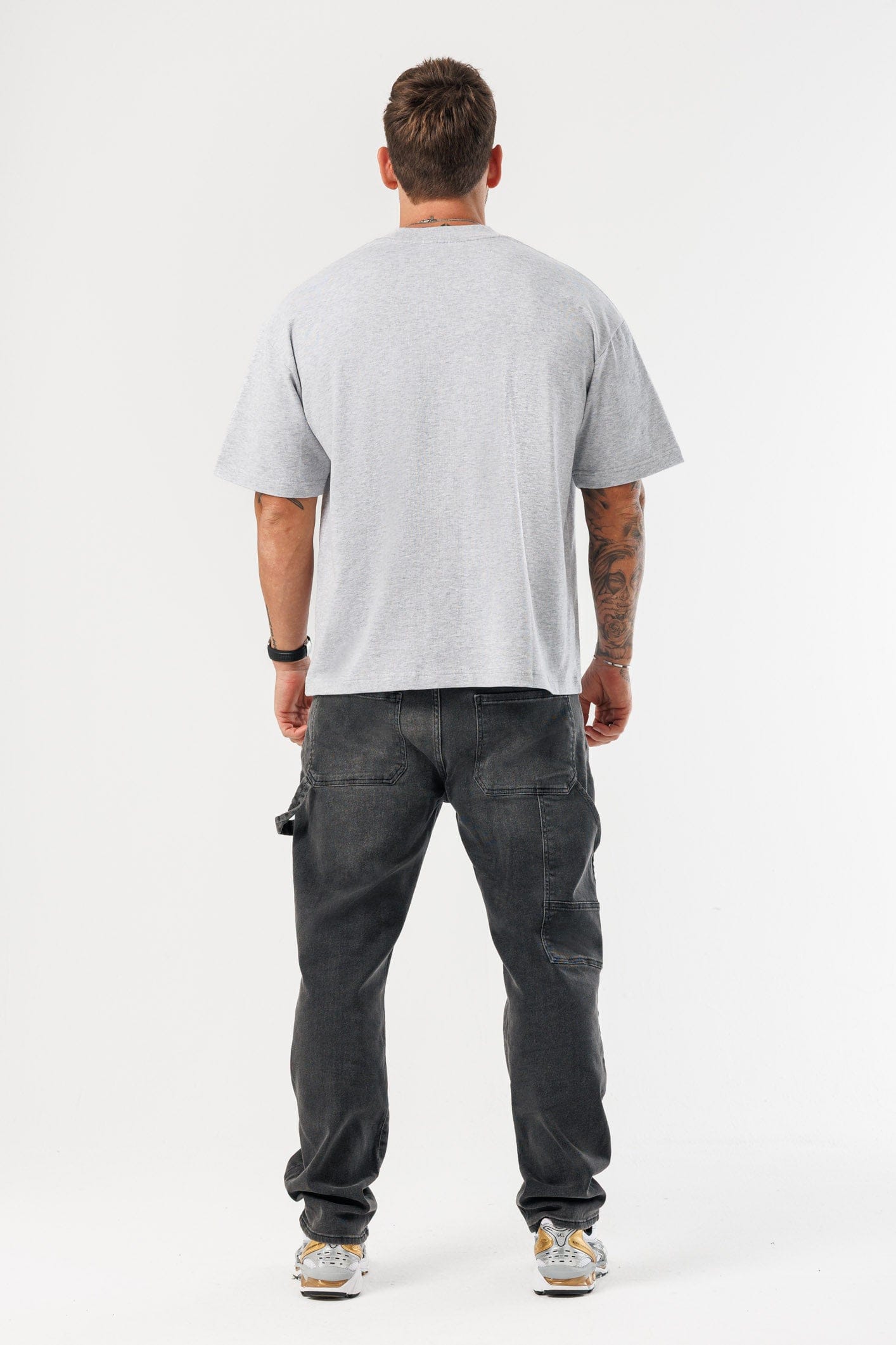 OVERSIZED T-SHIRT - GREY MARL