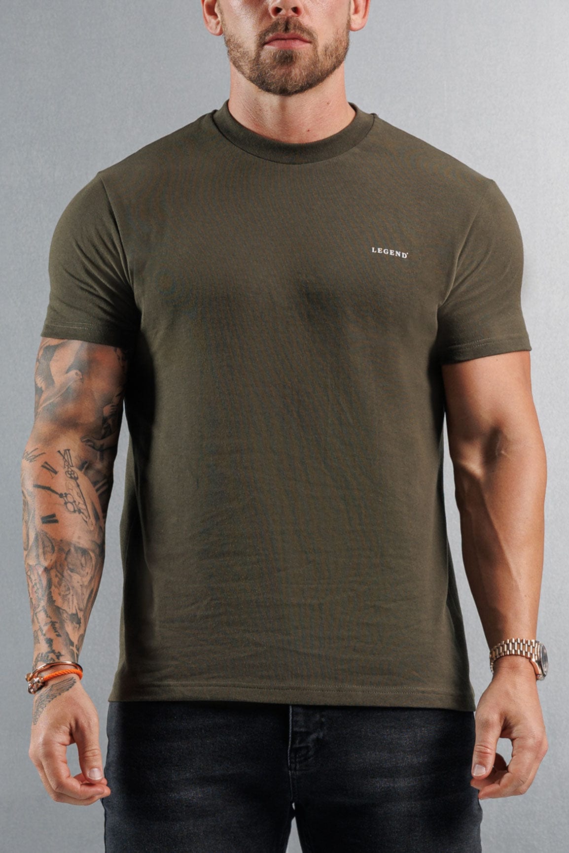 PREMIUM BASICS T-SHIRT (NO LOGO) - ARMY GREEN