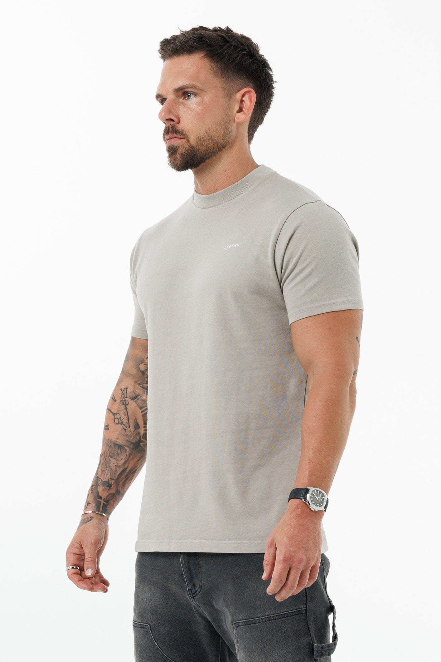 PREMIUM BASICS T-SHIRT - CONCRETE