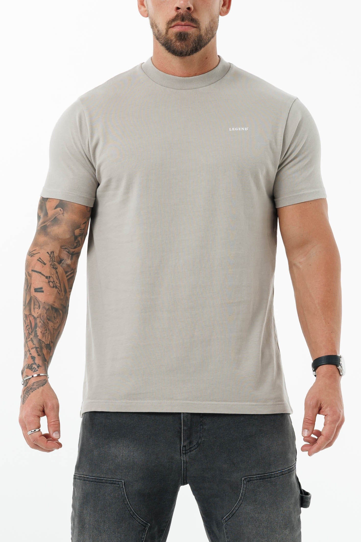 PREMIUM BASICS T-SHIRT - CONCRETE