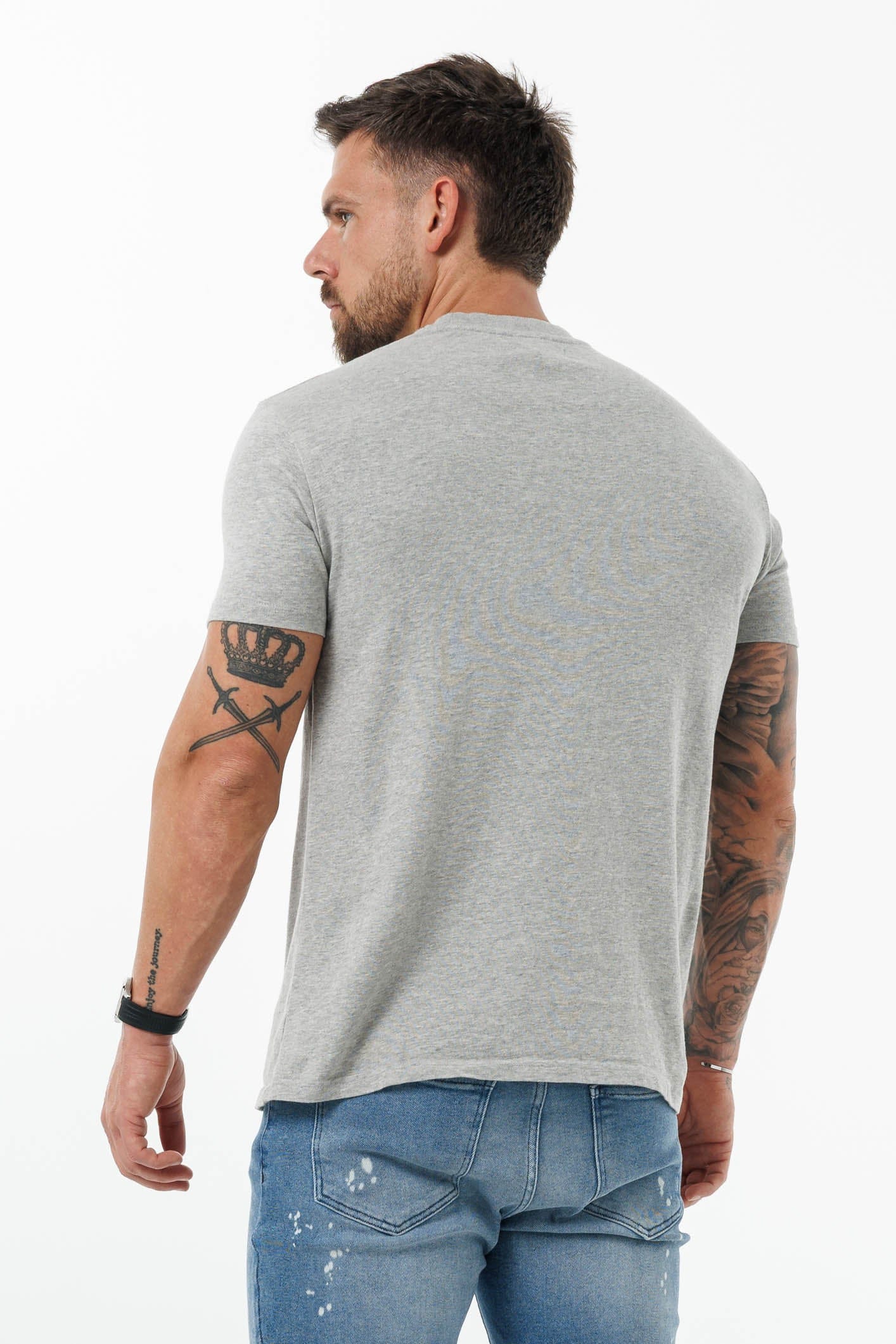 PREMIUM BASICS T-SHIRT - GREY MARL