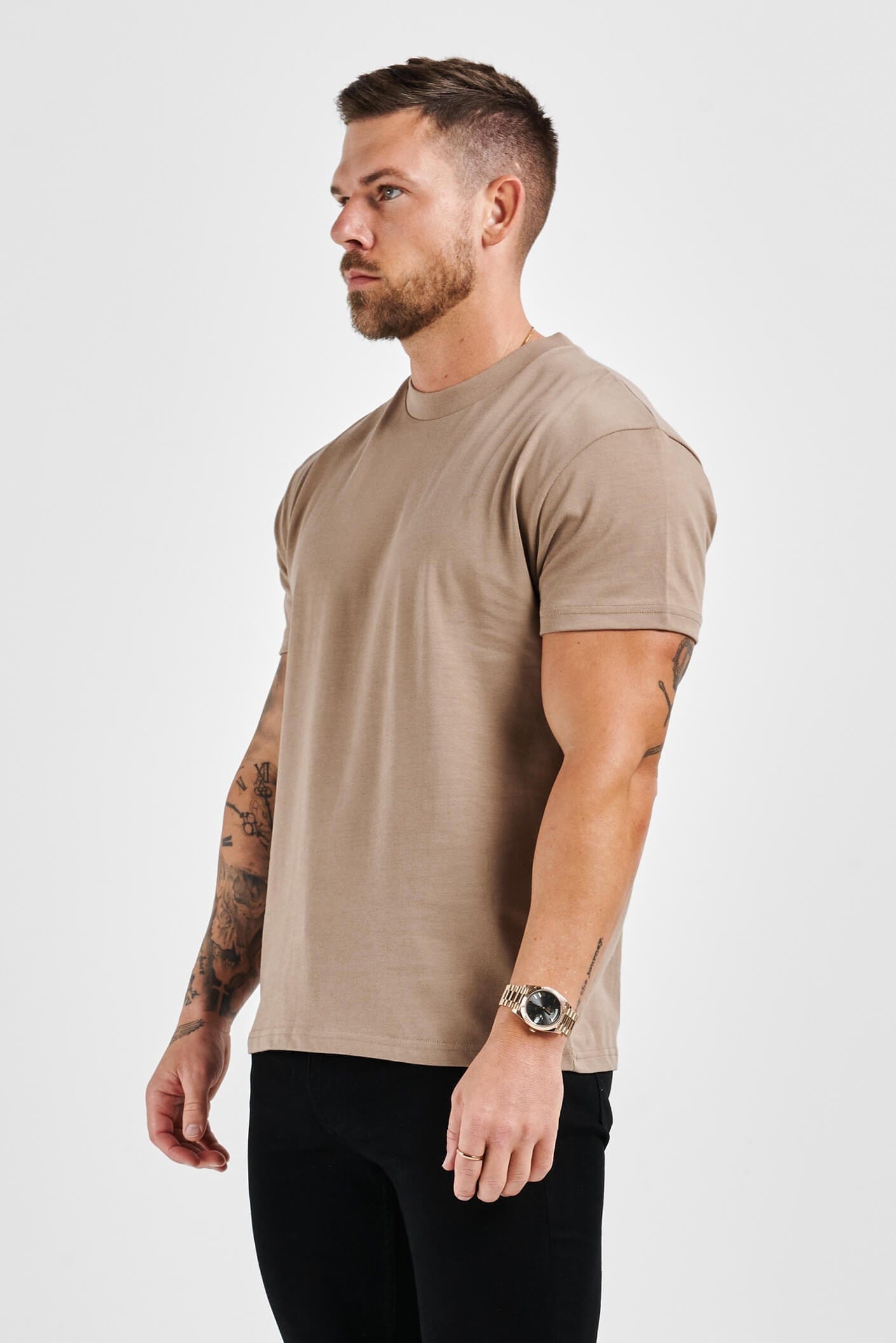 PREMIUM BASICS T-SHIRT (NO LOGO) - TAUPE
